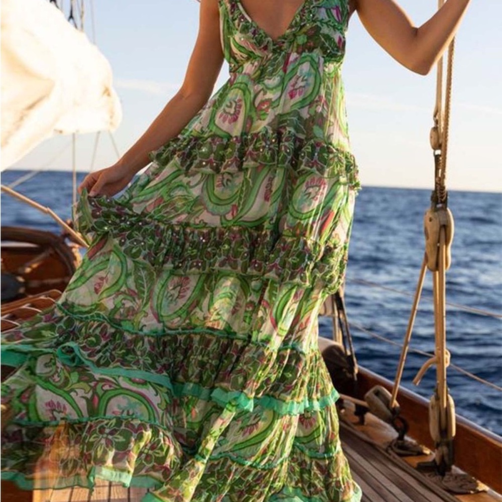 Miss June Silk Maxi Dress